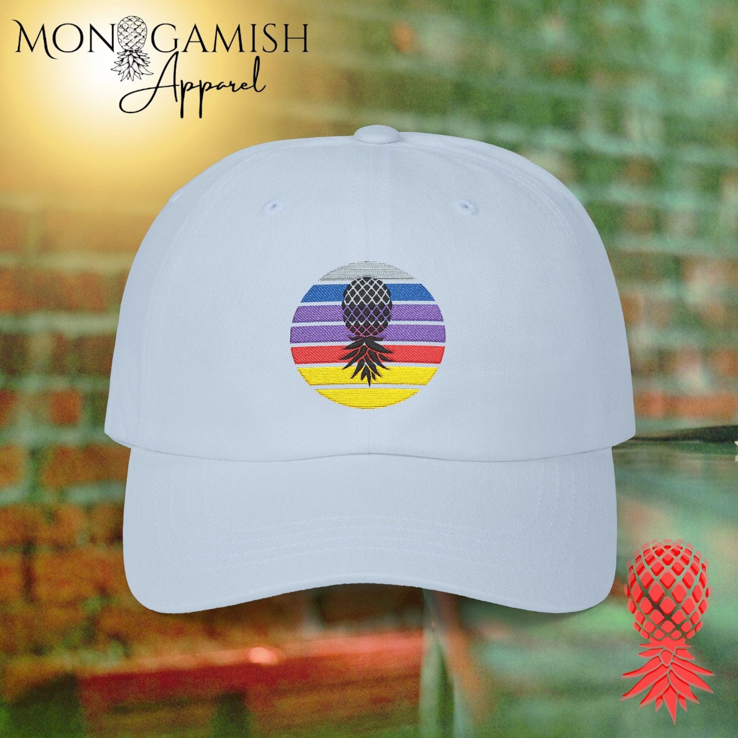 Retro Upside Down Pineapple Embroidered Hat
