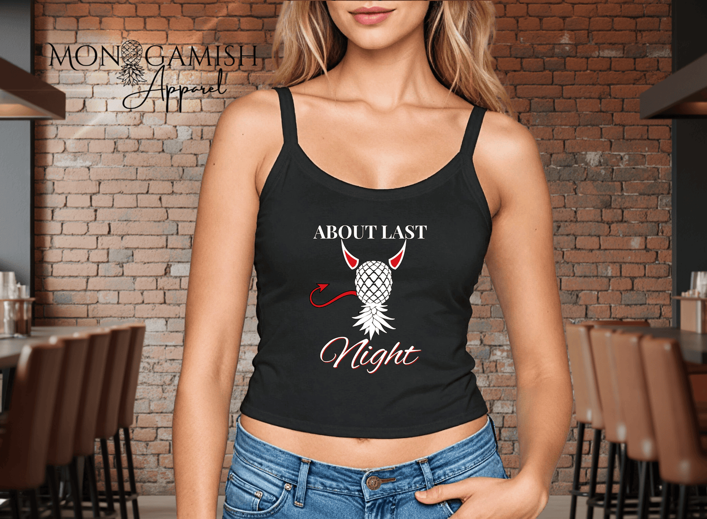 About Last Night Ladies Crop Tank