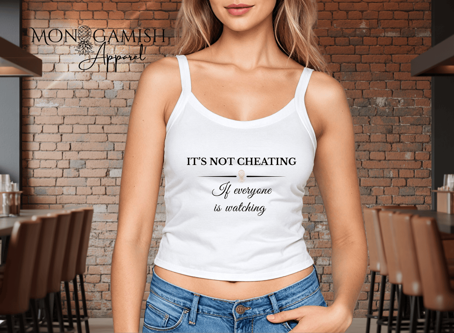 Not Cheating Ladies Crop Tank