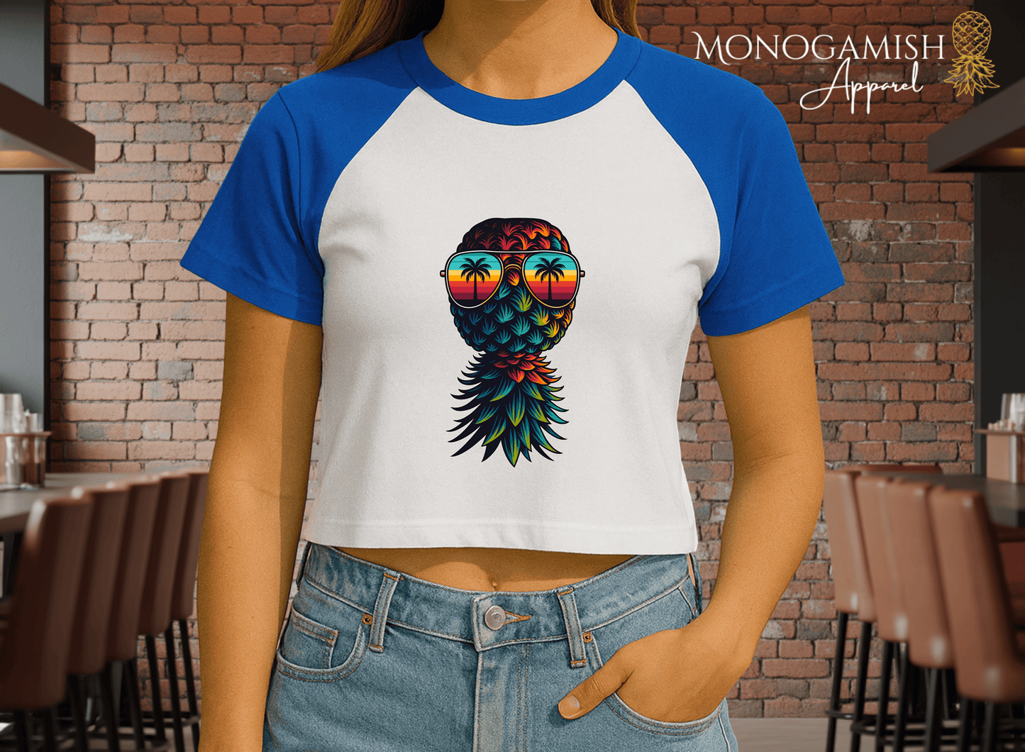 Tropicool Pineapple Crop Tee