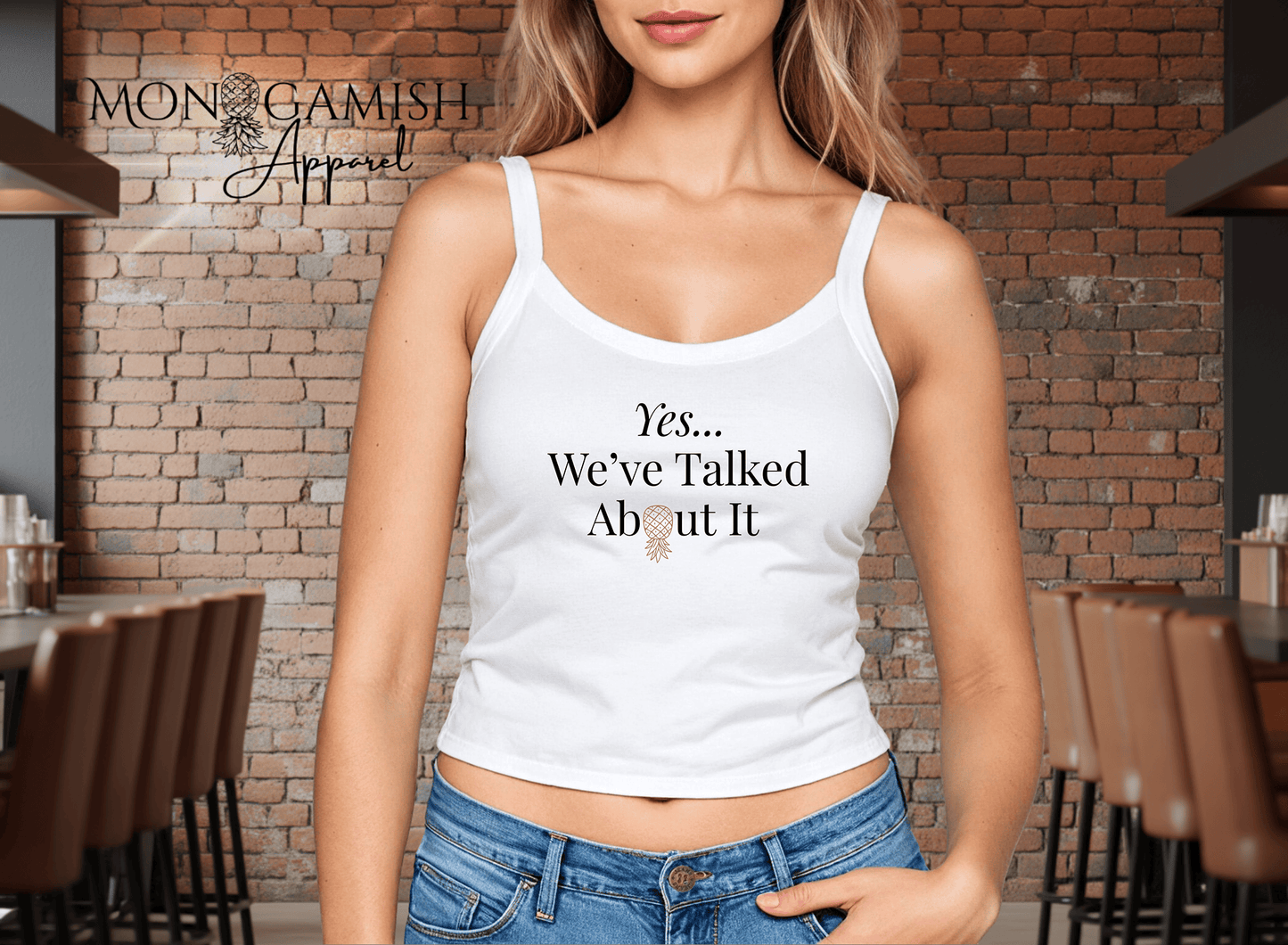 We Have Talked About It Ladies Crop Tank