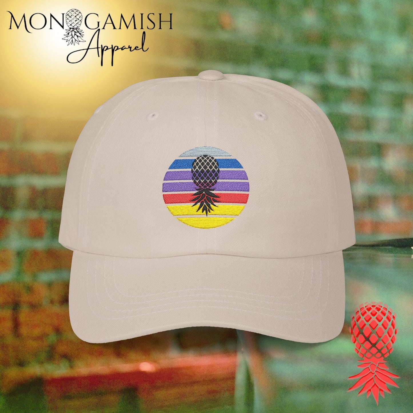 Retro Upside Down Pineapple Embroidered Hat