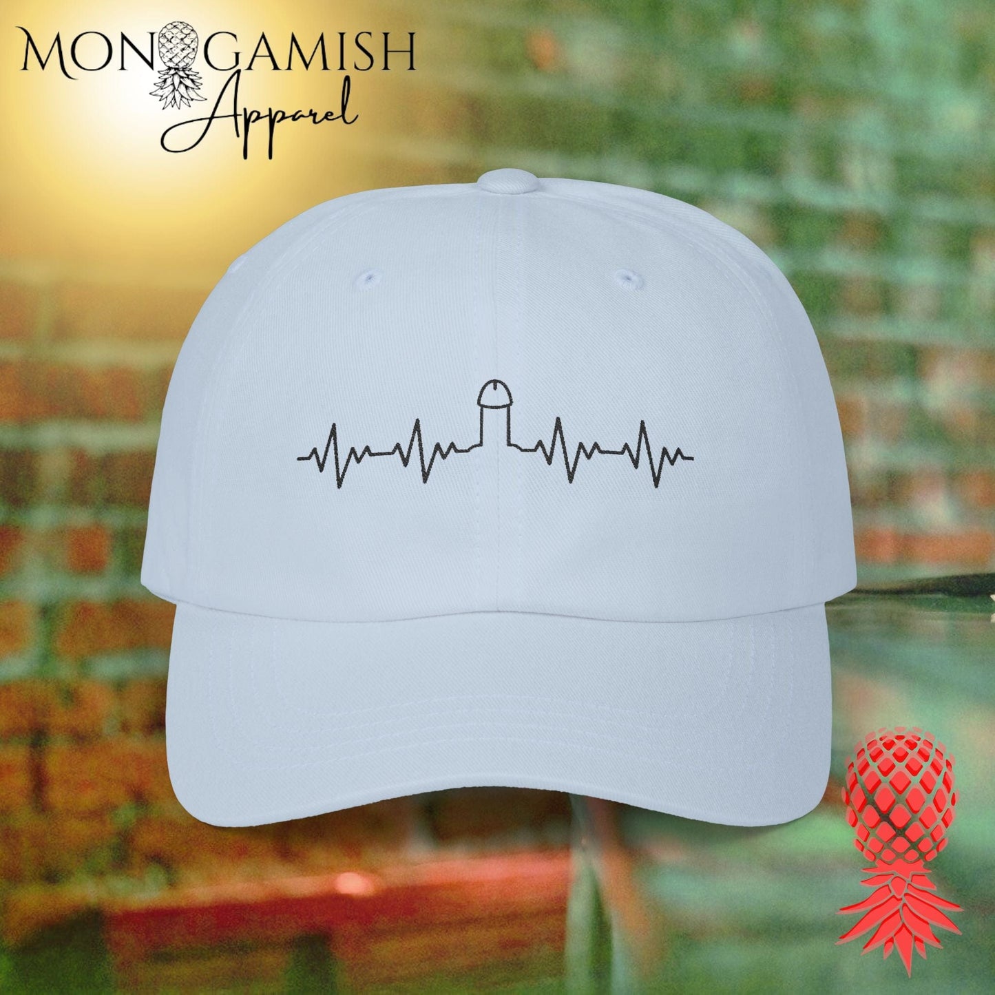 Heartbeat Hard On Embroidered Hat