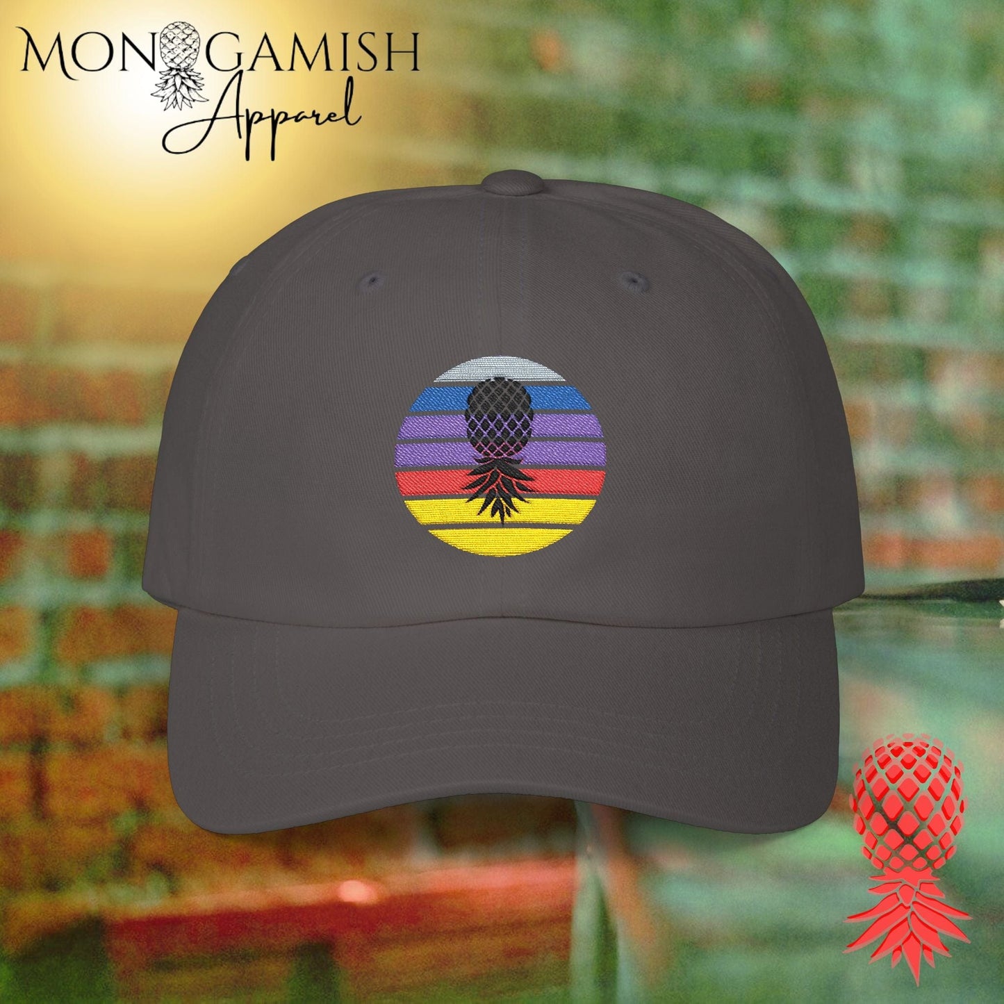 Retro Upside Down Pineapple Embroidered Hat