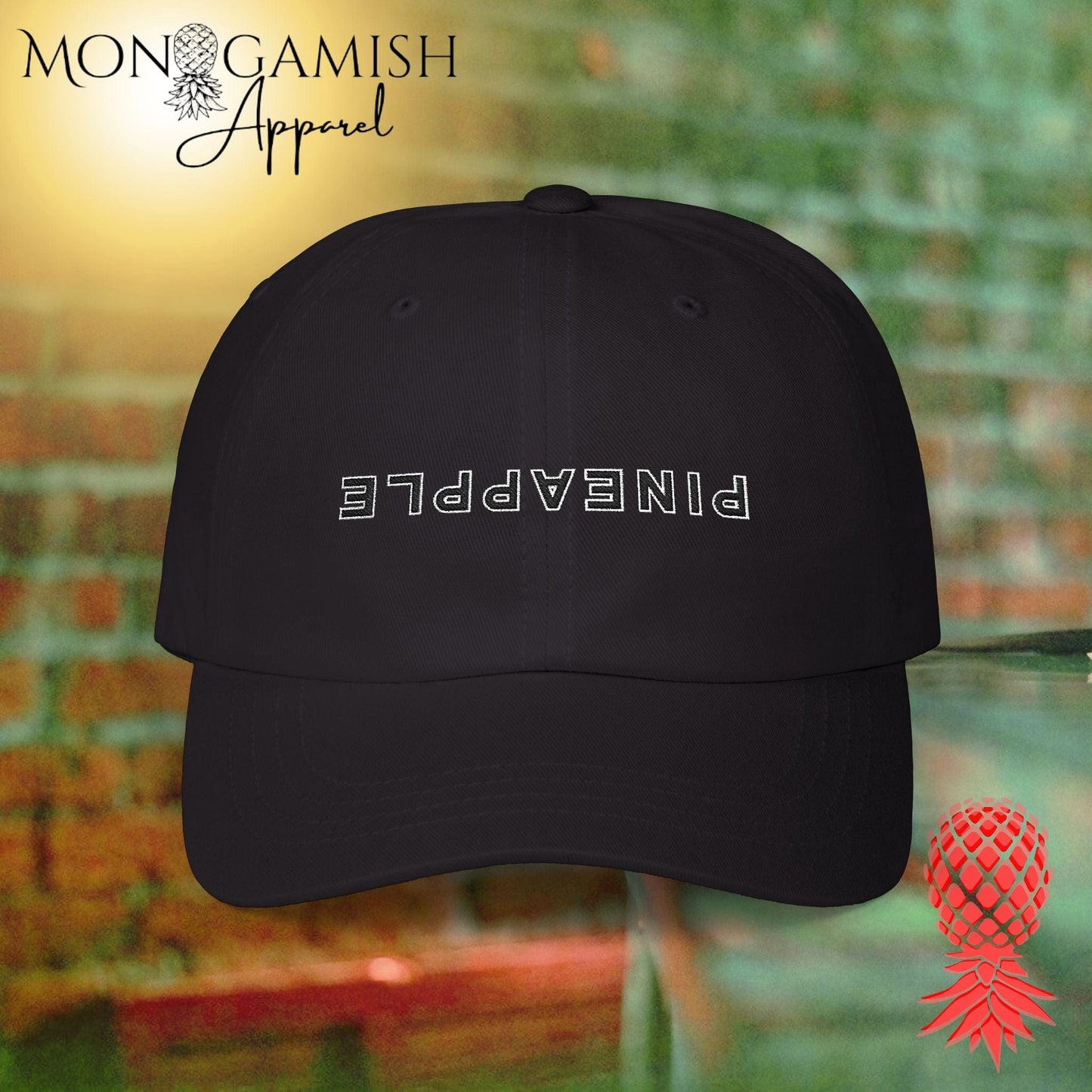 Pineapple Upside Down Embroidered Hat