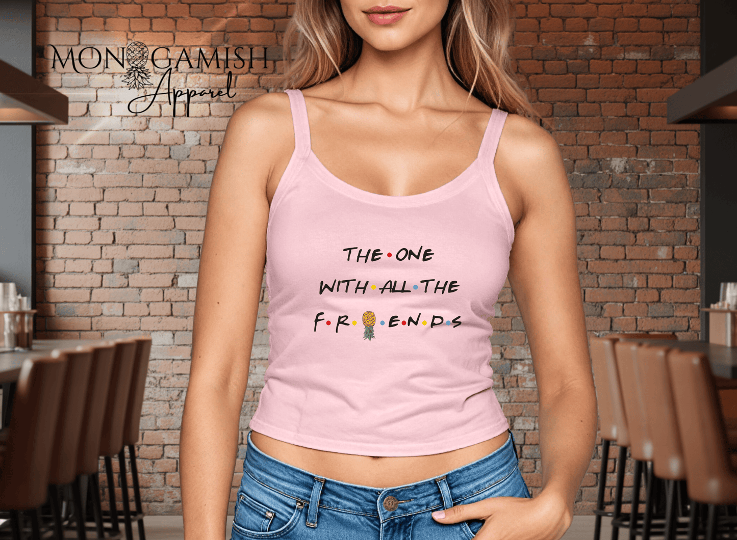 The One With All the Friends Ladies Crop Tank