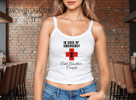 In Case of Emergency Ladies Crop Tank