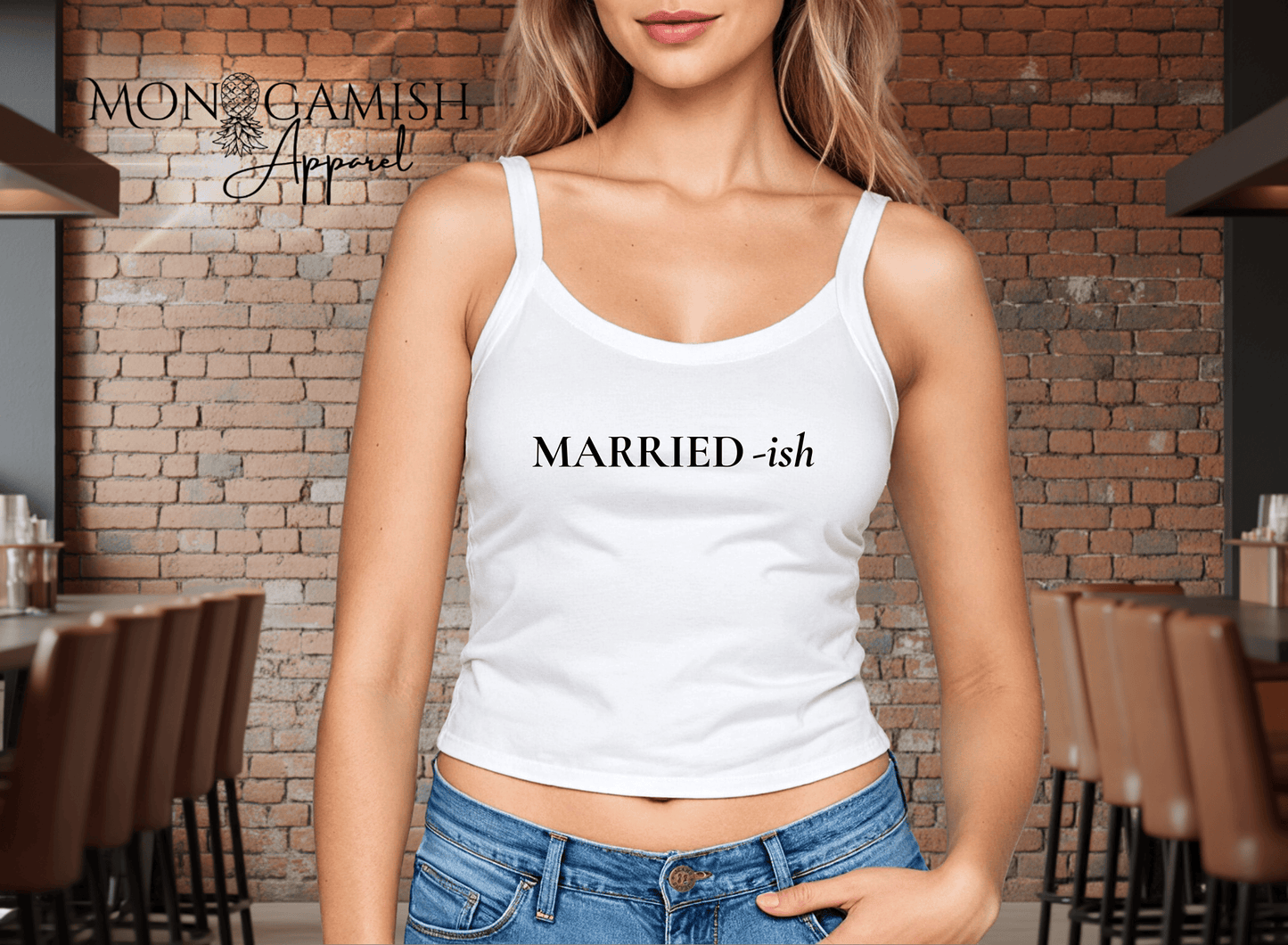 Married-ish Ladies Crop Tank