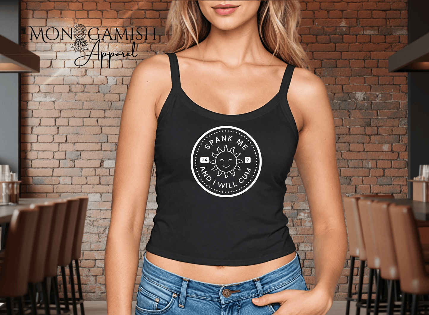 Spank Me Ladies Crop Tank