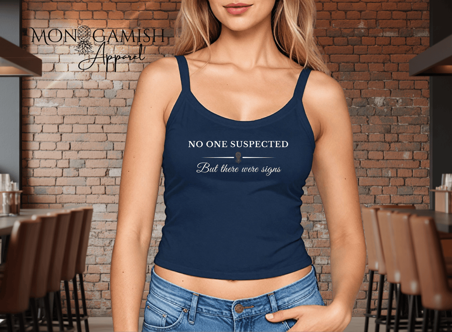 There Were Signs Ladies Crop Tank