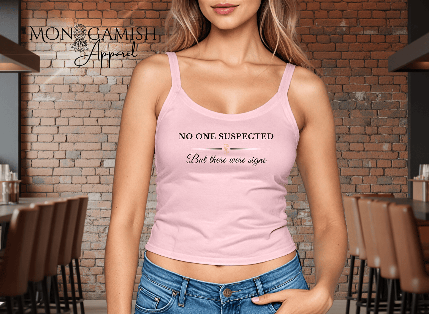 There Were Signs Ladies Crop Tank