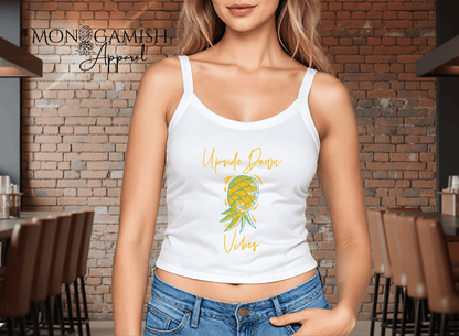 Upside Down Vibes Ladies Crop Tank