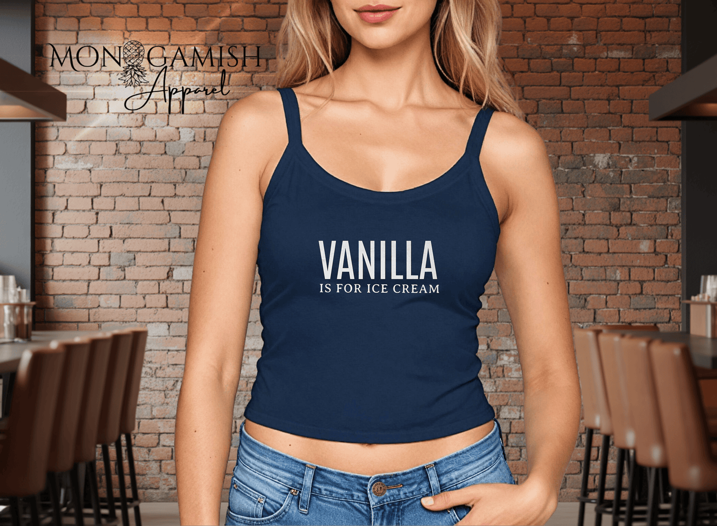 Vanilla Is For Ice Cream Ladies Crop Tank