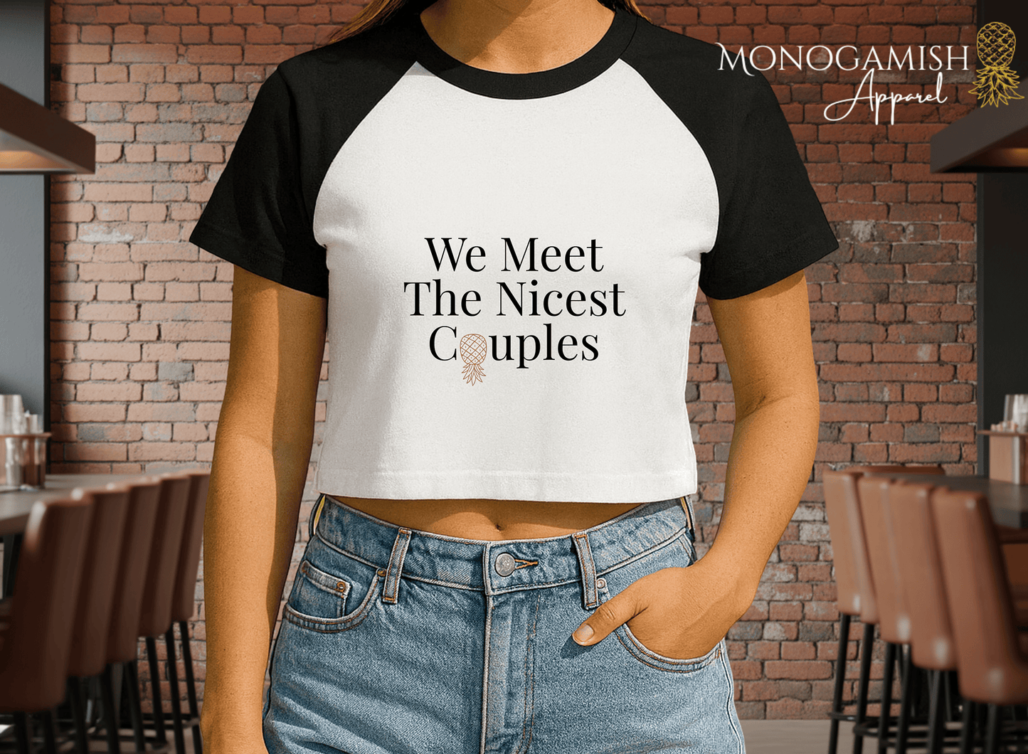 We Meet The Nicest Couples Crop Tee