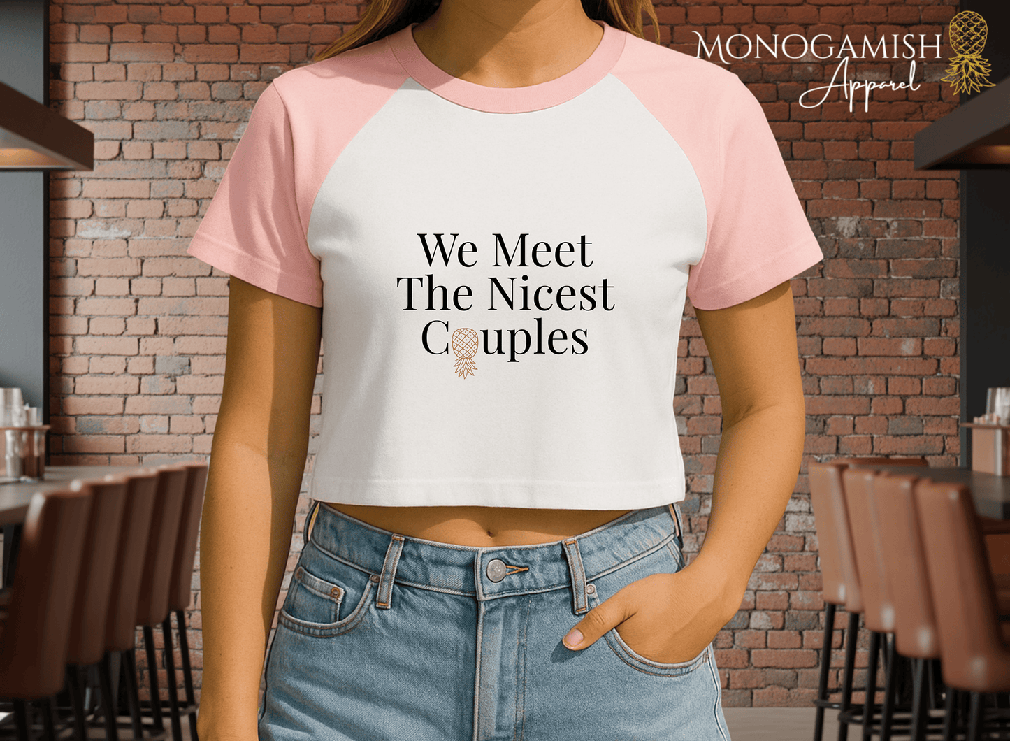 We Meet The Nicest Couples Crop Tee