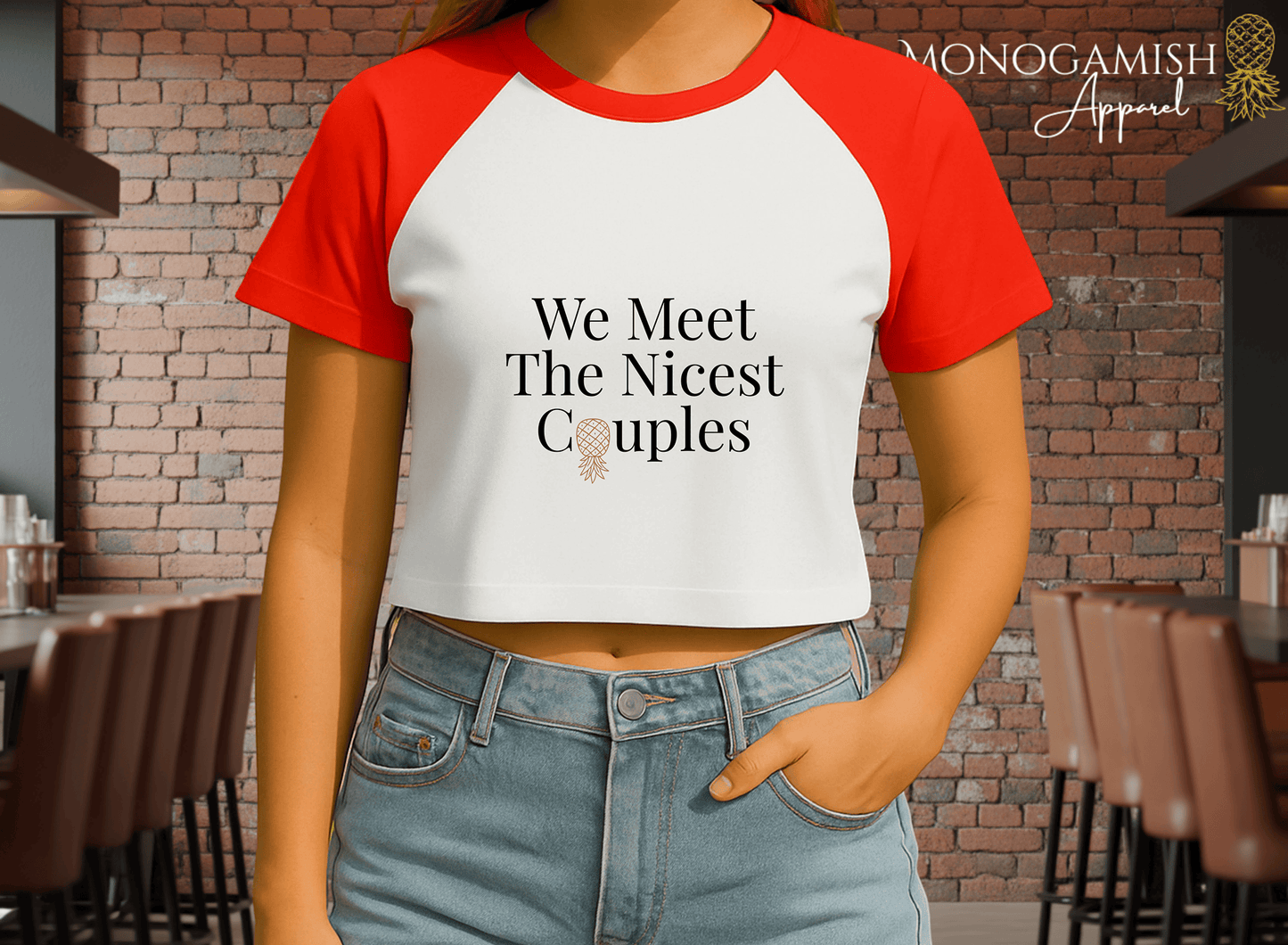 We Meet The Nicest Couples Crop Tee