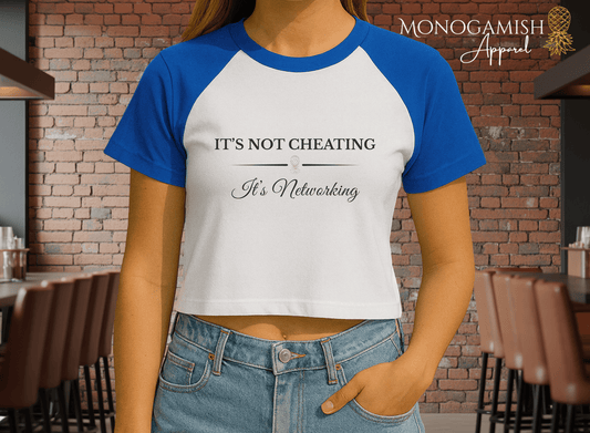 We Love to Network Crop Tee