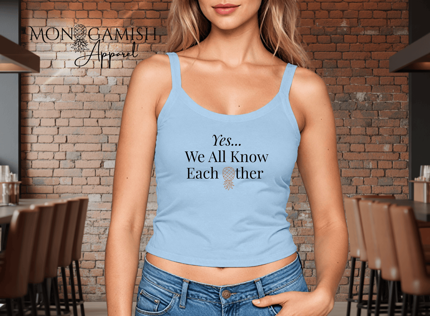 Yes We Know Each Other Ladies Crop Tank