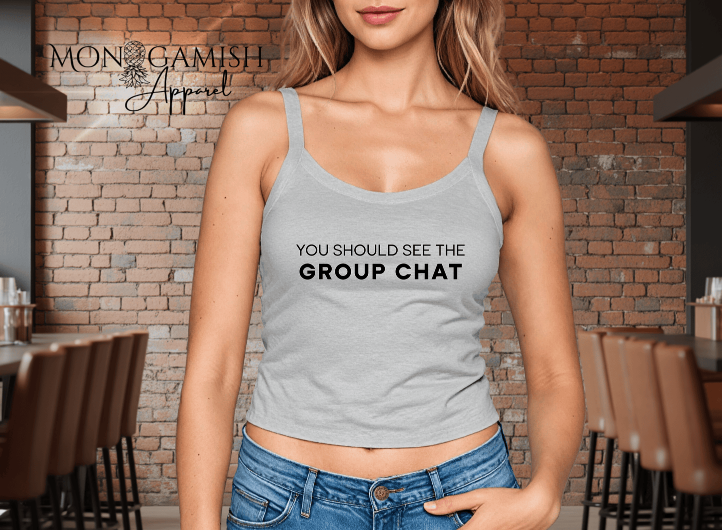 You Should See The Group Chat Ladies Crop Tank